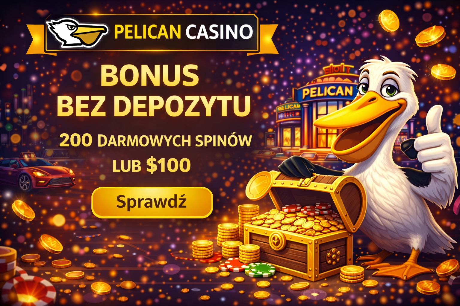 Pelican Casino 60 zł, recenzja i warunki bonusu powitalnego